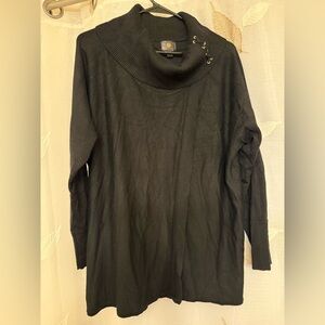 JM Collection Black Cowl Neck Sweater